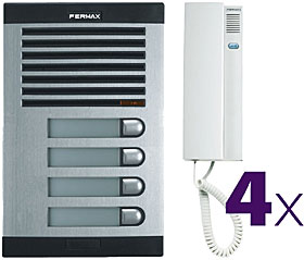 4+n Classic audio kit pre 4 účastníkov s telefónmi CityMax, bez el. otvárača