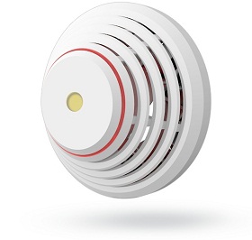 Kombinovaný detektor dymu/teploty, 12Vjs/3x 1,5 AA, bzučiak, NO/NC výstup a LED