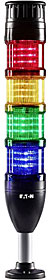 Signalizačný stĺpik D=70mm kompletný, červená-zelená, 24V AC/DC, IP66