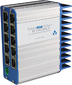 CAMSWITCH 8 Mobile, 8x PoE + 2x nonPoE, napájanie 8-40V, celkový výstup až 80W