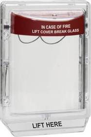 Sklopný kryt pro tlačítkové hlásiče, GB