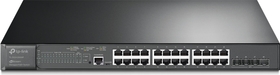 24 portový POE+ gigabitový L2+ riadený switch s 4 10G SFP slotmi, 384W