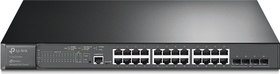 24 portový POE+ gigabitový L2+ riadený switch s 4 gigabitovými SFP slotmi, 384W