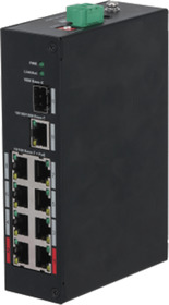 Priemyselný switch 8 portov 10/100Mbps, (8x PoE), kapacita 7.6Gbps, 96W, kov