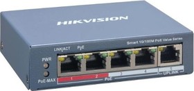 Switch Smart 5x 10/100Mbps (4x PoE/PoE+, 1x bez PoE), 45W, kov