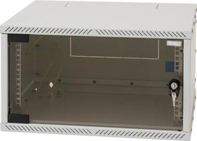 19" rozvaděč jednodílný 4U/400mm FLAT-PACK celoskleněné dveře